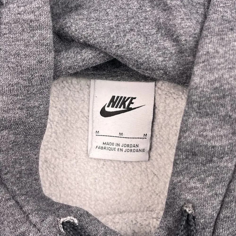 Nike Hoodie Mens Medium Gray Pullover Long Sleeve Drawstring Sweatshirt